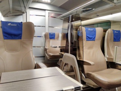 Interni treno Frecciarossa 1000 - livello di servizio Business