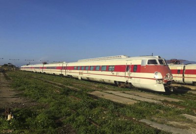 Il treno ETR 450 n° 14 accantonato a Reggio Calabria nel Marzo 2018