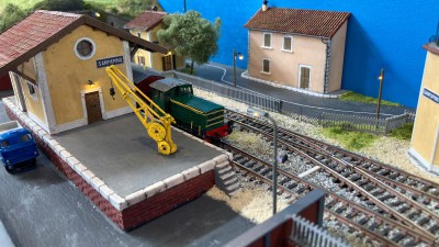 Diorama operativo punto a punto in scala TT - Sanpapino