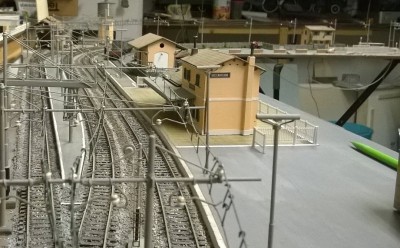 Vista d'infilata della stazione di Roccafredda