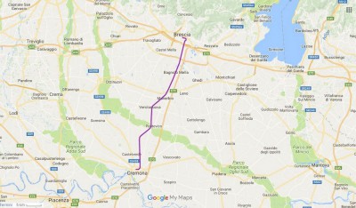 Itinerario a bordo del treno Regionale tra Brescia e Cremona