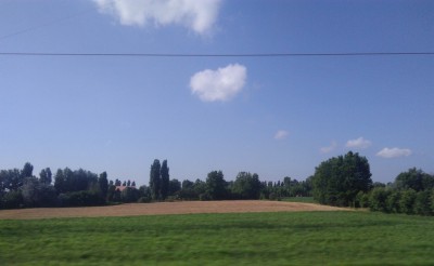 Paesaggio nei pressi di Caravaggio (BS), lungo la linea AV Milano-Brescia