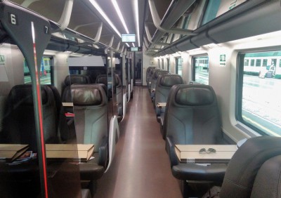 Interni treno ETR 500 Frecciarossa 9738 - livello di servizio Business