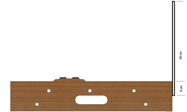 Fondale posato su modulo lineare