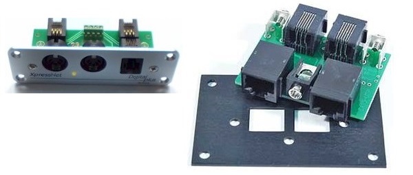 Bus UTP (Universal Throttle Panel) con prese RJ-12 sul pannello frontale