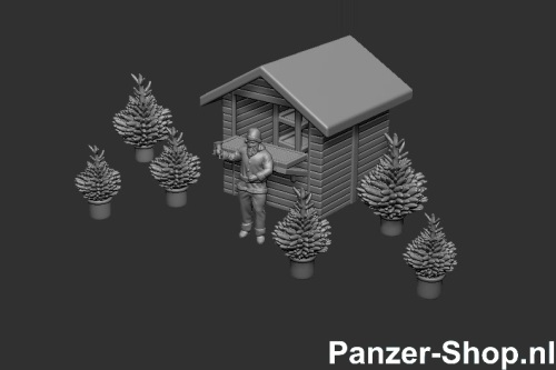 Panzer-Shop.nl Art. (TT) Santa Claus Selling Christmas Trees