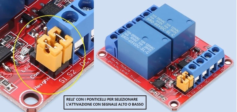 Relè con ponticelli