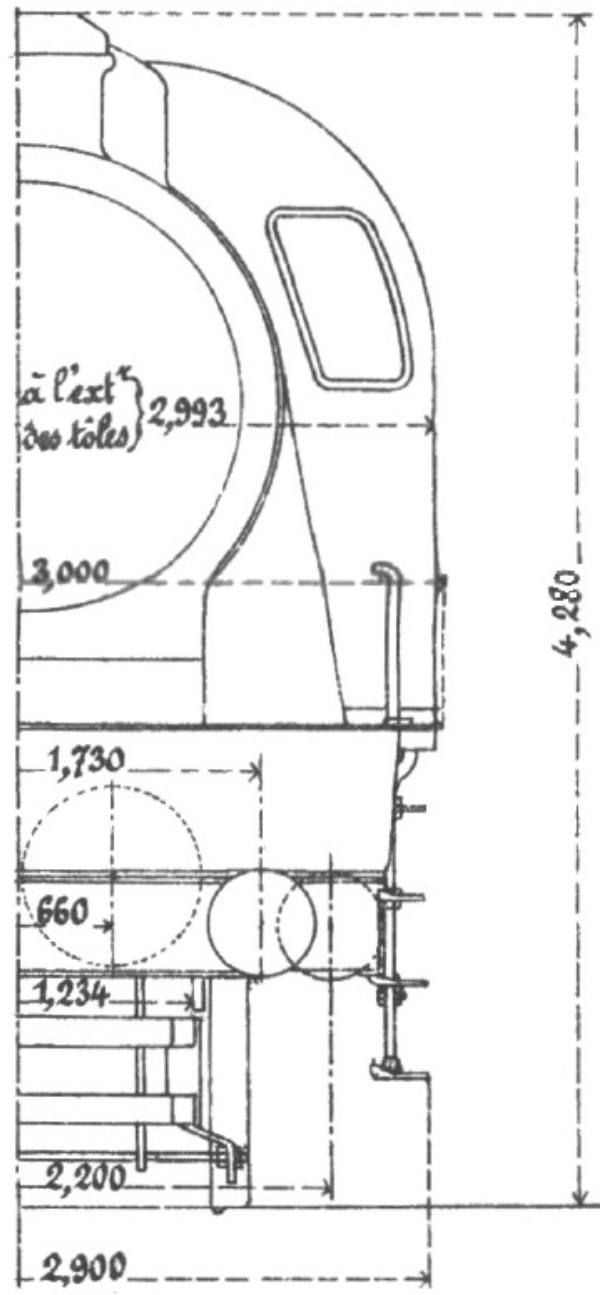 Disegno quotato vista anteriore