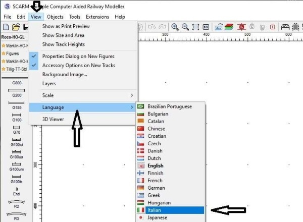 Selezionare il linguaggio