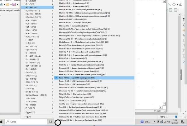 Scale metriche e relativi binari