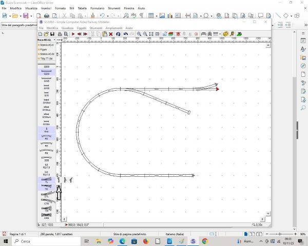 Cancelliamo le curve a destra