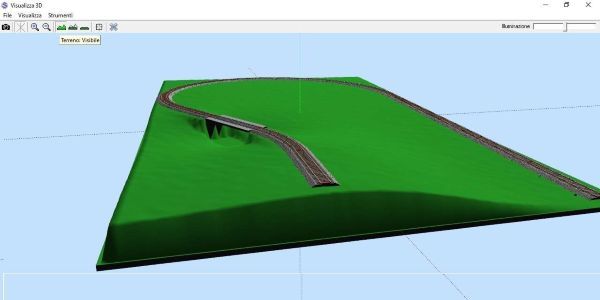 Visione 3D in modalità Terreno Visibile