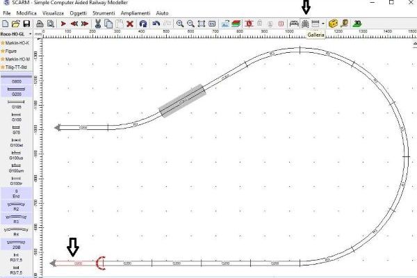 Visione 2D tratto di galleria