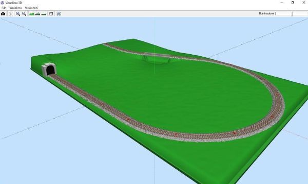 Visione 3D tratto di galleria