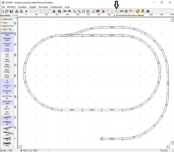 Immissione numerica altezze