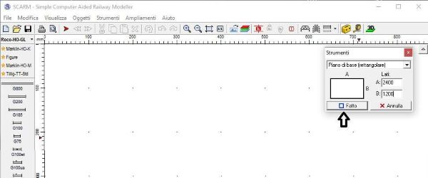 Inseriamo le dimensioni del piano