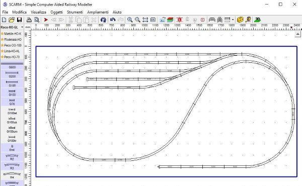 Iniziamo disegnando i binari