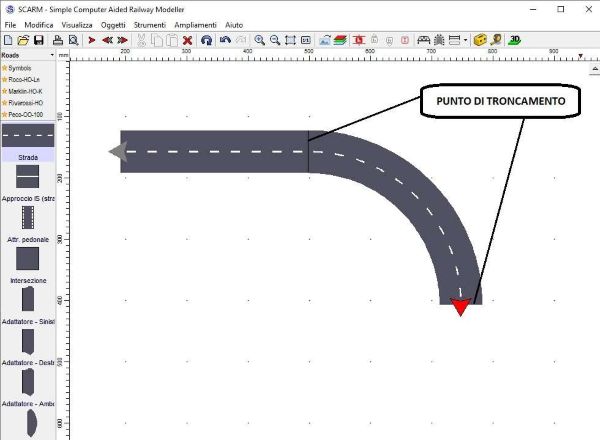 Tracciamo un breve tratto rettilineo