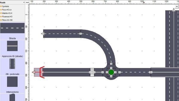 Aggiungiamo tratti di strada, attraversamento pedonale e galleria