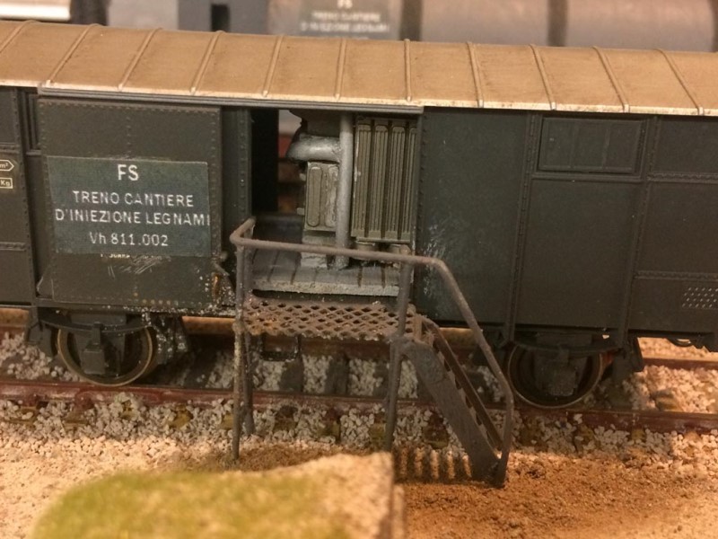 Treno cantiere traverse