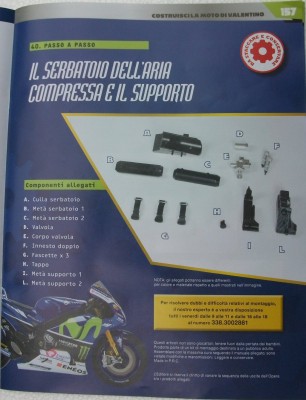 I vari pezzi da assemblare