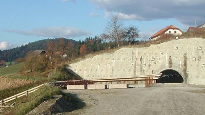 Imbocco lato Klangenfurt del tunnel di base del Koralpe (Koralm Tunnel)