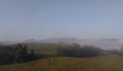 Panorama nei pressi di Valmontone (FR), linea AV Roma-Napoli.