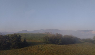 Panorama nei pressi di Valmontone (FR), linea AV Roma-Napoli.