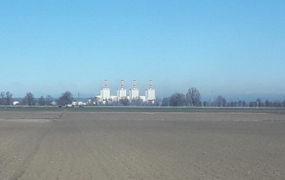 Centrale elettrica &quot;Edoardo Amaldi&quot; di Castel San Giovanni. Si tratta di una centrale termoelettrica a ciclo combinato (gas+vapore) composta da 4 gruppi termici che erogano una potenza elettrica complessiva di 1524 MW.