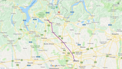 Itinerario tra Varese e Milano (via Saronno)