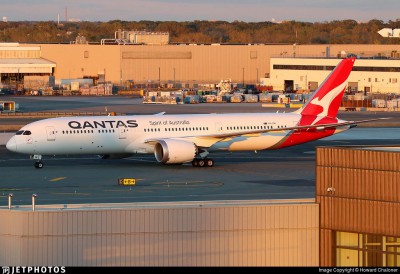 Boeing 787-9 marche VH-ZNI che ha eseguito il volo