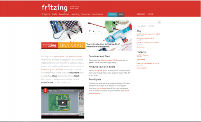 Sito web di Fritzing