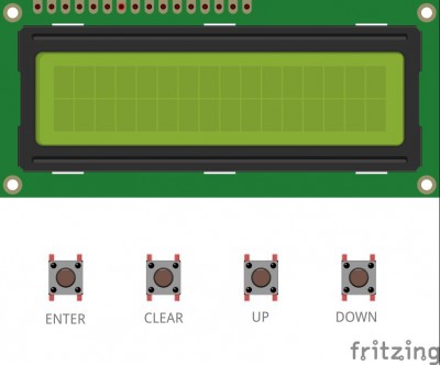 Pulsantiera e display LCD