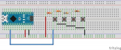 Partitore su breadboard