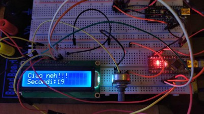 Foto collegamenti display e Arduino Nano