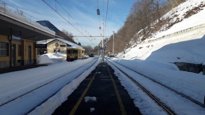 Stazione di Limone Piemonte, binari lato Cuneo