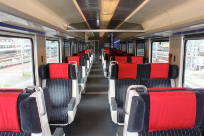 Interni di prima classe di una vettura per servizi Intercity ed Eurocity