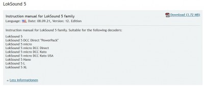 Instruction manual for LokSound 5 family