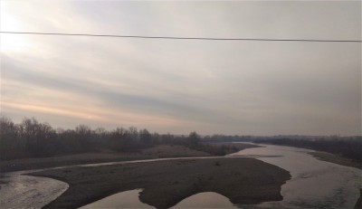 Il fiume Sesia nei pressi di Vercelli