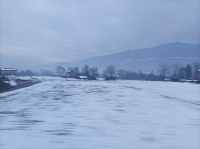 Ferrovia Padova-Calalzo, panorama nei pressi di Lentiai