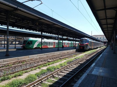 Treni ETR 350 ed ETR 104 a Bologna Centrale