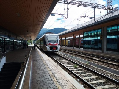Treno ETR 563 &quot;Città di Udine&quot; a Tarvisio Boscoverde