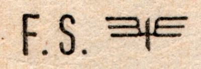 Monogramma FS e ruota alata su biglietto &quot;Edmonson&quot;, anni '70-80