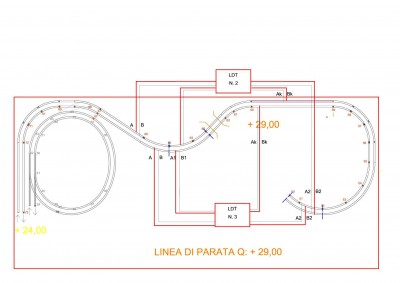 Planimetria tratto basso linea di parata