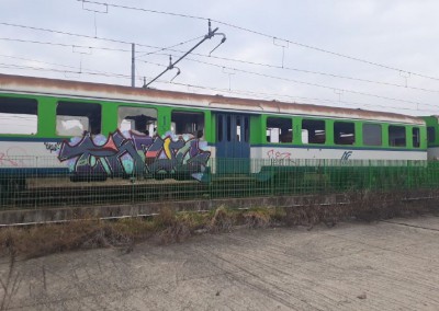 Vettura EB 940.62 accantonata a Sacconago