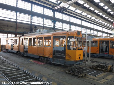 Il tram 2810 canniballizzato prima della demolizione