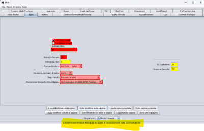 Pagina JMRI di programmazione