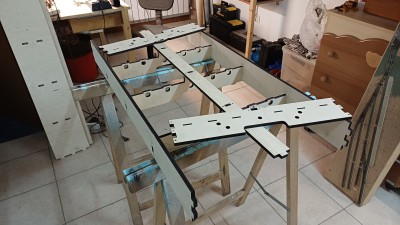 Telaio in costruzione