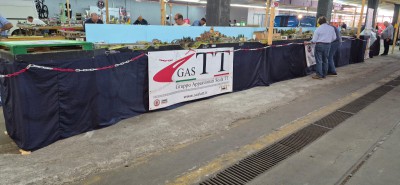 Il modulare completamente allestito pronto per l'evento