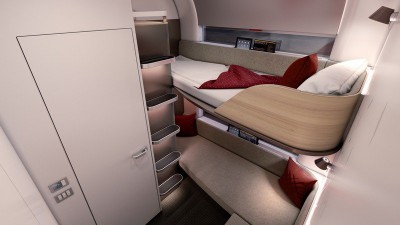 Mock-up di una vettura letti/cuccette prevista per i NightJet.